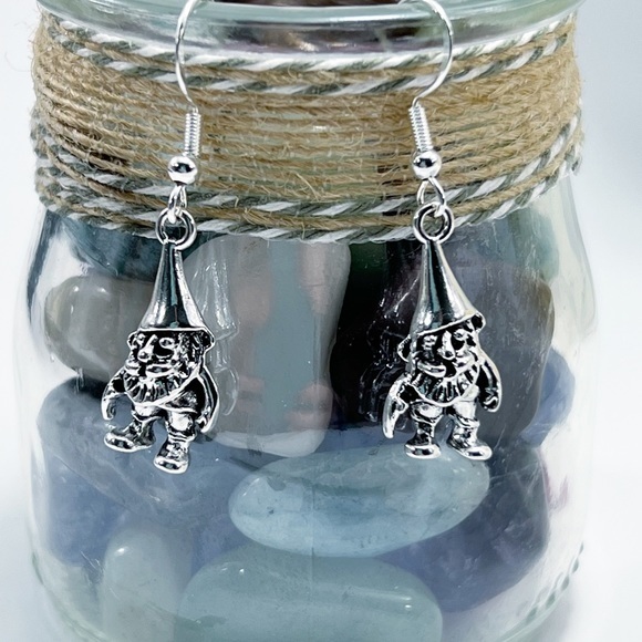 Gnome Sterling Silver Earrings New - Picture 2 of 7